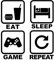 CUNAOUK Eat Sleep Gamer Wall Decals Murals, Boy Controller Game Wall Stickers DIY Removable Vinyl Wall Decor, Video Games Wall Sticker for Kids Room Boys Bedroom Home Decoration (1)