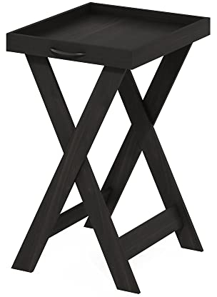 Furinno Classic Tavolino con Vassoio Estraibile, Espresso