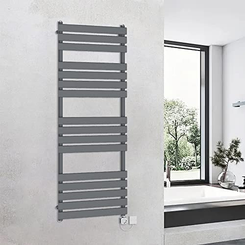 Warmehaus Thermostatic Electric Towel Rail Prefilled Sand Grey 1600x600mm