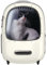 PETKIT Sac à Dos pour Chat, Sac à Dos de Voyage Portable pour Chiots, Ventilateur Intégré et Dispositif d'éclairage, Sac à Dos pour Animaux de Compagnie Bien Ventilé, Piles Non Incluses (Laiteux)