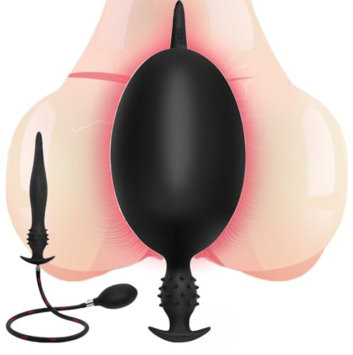 LYAMais Neuer 26cm Superlang Aufblasbar Analplug mit Pumpe,Verstellbar Riesen Dildo Butt Plug,Analkugeln Anal Spreizer SM Sexspielzeug Extreme Paare Frauen Männer…