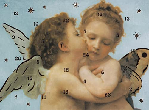 Nostalgischer A4 Adventskalender Zwei Engel