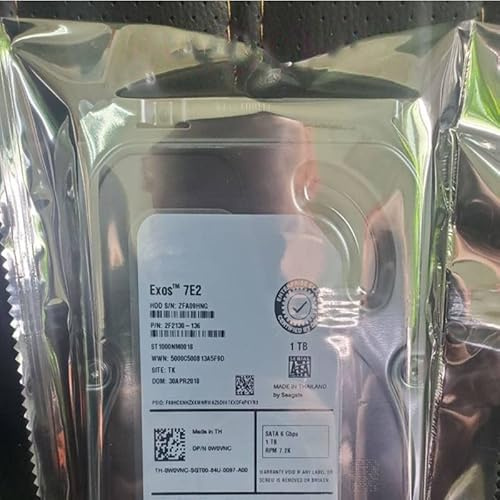 MIDTY HDD für 1 TB 3,5 Zoll SATA 64 MB 7200 U/min für interne HDD für Enterprise Class HDD für W0VNC 0W0VNC ST1000NM0018