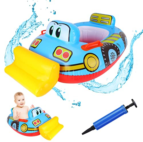 Bouée pour Bébé, Style de Voiture Bouée Siège De Piscine Bouée Gonflable Flotteur de Natation Flotteur de Piscine Bouée de Dessin Animé Équipement De Natation Aide à la nage pour Enfant (Bulldozers)