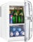 CHONGHAN Mini Fridge 15 Litres Cooler Warmer and Small Refrigerator with AC/DC Power 12 V Portable Makeup Skincare Cosmetics Fridge Mini Fridge for Room with Glass Door
