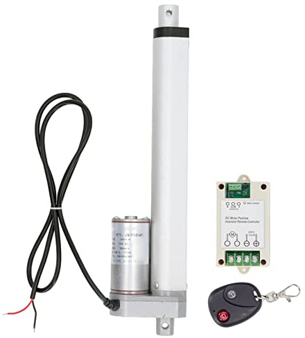 Fockety Attuatore lineare Elettrico, 24V 200mm Corsa IP65 10mm/s attuatore di Movimento ad Alta velocità, 750N Mini Motore attuatore lineare per Cilindro Divano Elettrico (Attuatore con Telecomando