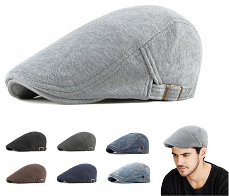 Siribelle Barrett Mütze Herren Schiebermütze Herren Einstellbar Flatcap Vintage Baskenmütze Newsboy Schirmmütze Gatsby Ivy Irischer Hut