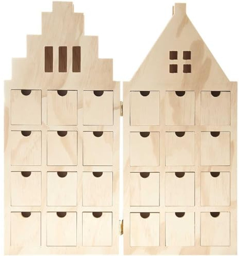 Adventskalender-Haus, mit 24 Schubladen, FSC 100%