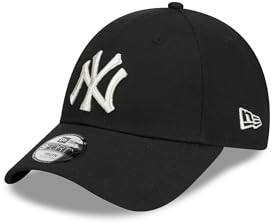 New Era New York Yankees Cap für Kinder schwarz Metallic Teamlogo gebogener Schirm Strapback Kappe MLB - Youth
