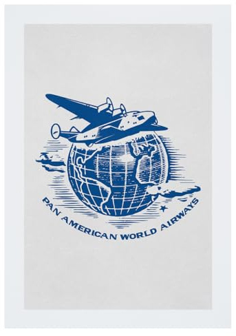 All+Every Pan Am Classic Globe Art A3 Print Poster Wall Art