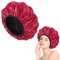 Fentar Shower Cap, Waterproof Triple Layer Shower Cap for Women with Microfibre Liner, Practical Bathing Accessories, Soft Hair Wrap, Reusable Large Showercap for Long Hair (Red)