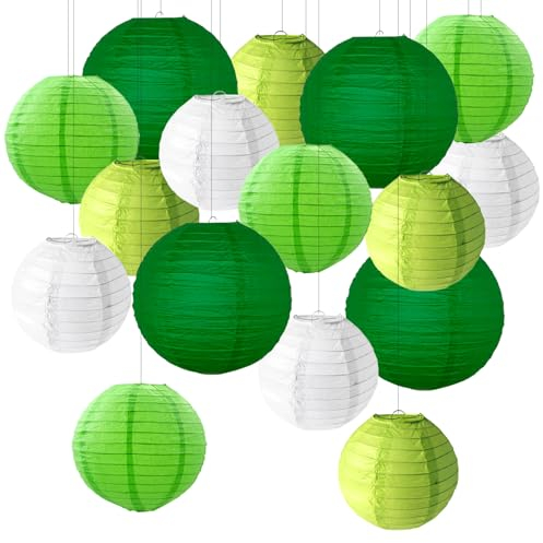 TYXHXTF 16 Pezzi Lanterne Cinesi, Lanterna di Carta, Lanterne di Carta, Rotonde da Appendere in Carta Lanterne, per Decorazioni Domestiche, Feste e Matrimoni