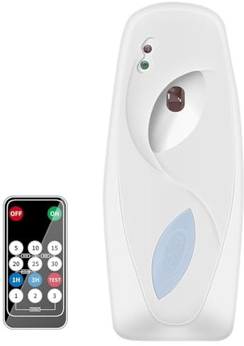 Sonhomay Automatischer Lufterfrischer-Spender, Wandmontage oder freistehend, Duftspender, Sprühspender für Wohnzimmer, Bad, Küche, Büro, Hotel, Toilette, Gewerbe, Weiß, 2 Stück