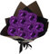 1 set Bouquet de roses à paillettes Le jeu de bouquet de rose artificiel réaliste comprend 10 rose, 10 tige, 2 papier d'emballage et 2 ruban romantique de fleurs éternelles pour le mariage, la S