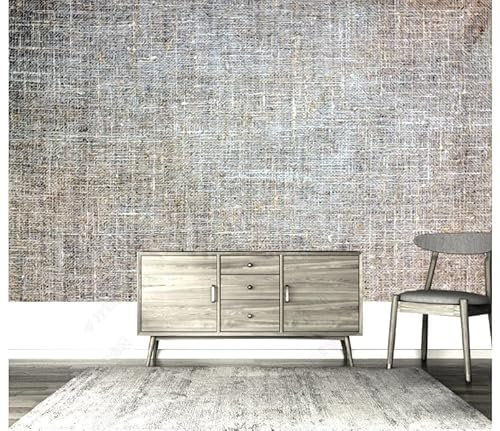 hgjdjhnf Peinture à l'huile art lin tissu texture TV fond mur-360Cmx230Cm