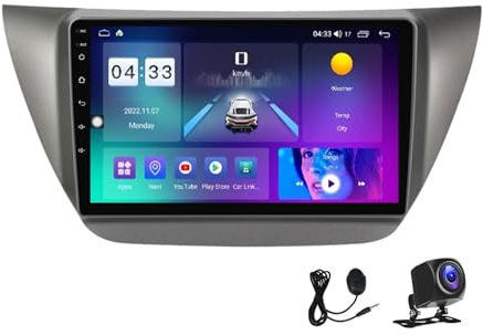 9 Zoll Android 13 Autoradio kompatibel mit Mitsubishi Lancer IX Touchscreen Autoradio Bluetooth Wireless Car-Play Android Auto Multimedia Navigation Mit DSP FM RDS Radio,M400S 8core 4G+64G