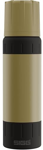 SIGG – Botella Termica de Acero Inoxidable – Termo Agua Alpine Star con Vaso – 20h Caliente, 72h Fría – Compacta y Resistente – Antigoteo, Sin BPA – Outdoor, Camping & Senderismo – Arena Beige – 0,75L