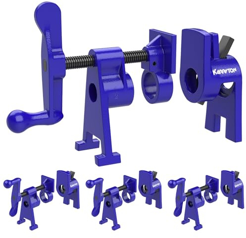 KARRYTON 1/2 Inch Pipe Clamps for Woodworking (Set of 4)