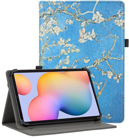 Vakarey Custodia Tablet 10.1 Pollici Universale per Doogee U11/U11 Pro/Tab G6/Tab A9 10 Pollici/A9 Pro+ Cover Tablet 11 Pollici,Fiori