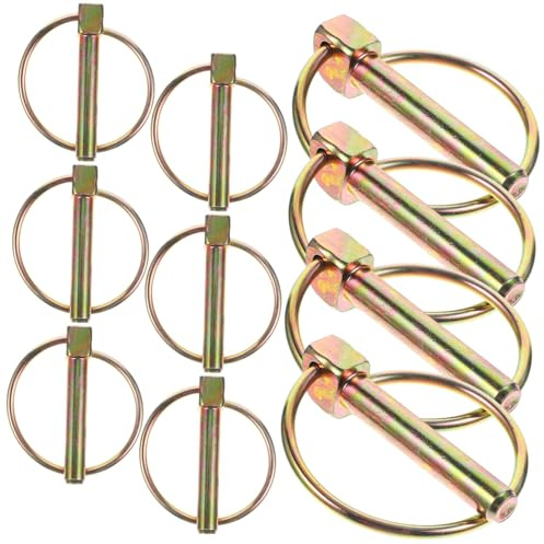 DECHOUS 10pcs Heavy Duty Pin Rings for Farm Tractors Trucks Trailers Mowers Reliable Pin Fastener