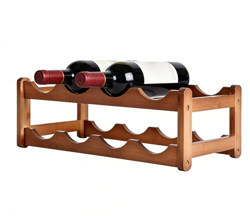 Étagère À Vin Organisateur Économe en Espace pour 8 Bouteilles | Rangement Et Cellier À Vin Pour Adultes Hommes Femmes Passionnés Mariage Fêtes Intérieur Maison Cadeau De Maison