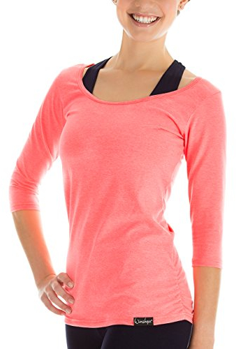 Winshape Damen Ws4 3/4-arm Shirt, Neon-Coral, M EU