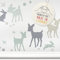 LOVELY LABEL Wandtattoo Kinderzimmer I Made in Germany I Babyzimmer Deko I Kinderzimmer Deko I Design Wandsticker Mädchen & Junge Waldtiere & Sterne I Mint Beige
