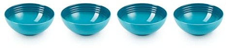 Le Creuset Stoneware Set of 4 Soup Bowls, 22 oz. (6.25) each, Caribbean