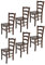 t m c s Tommychairs - 6er Set Stühle Venice für Küche und Esszimmer, robuste Struktur aus lackiertem Buchenholz im Farbton Dunkles Nussbraun und Sitzfläche aus Holz