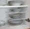 SmashingDealsDirect® 3 Tier Corner Kitchen Plate Rack Tidy Cupboard Shelf Insert Organiser (White)