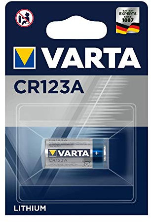 BATTERIA PILA VARTA al LITIO CR123A 3V 123A per FOTOCAMERE DIGITALI FLASH TORCE