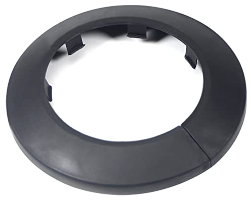 MroMax Passend für 6 cm Außendurchmesser, Flansch-Wasserrohrabdeckung, Dekoration, schwarze Rohrabdeckung, Heizkörper, PP-Kunststoff, 63 mm, Rosettenrohrmanschette für Wandrohr-Dekoration, 1 Stück