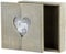 Rivanto® Steck-Holz-Geschenkbox mit Herz-Bilderrahmen, Fotobox, Holzbox,Holzschatulle, Holzschachtel, Schmuckkästchen mit Herzmotiv, 20 x 20 x 6 cm