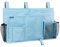 Surblue Bedside Caddy Hanging Bed Organizer Storage Bag Pocket for Bunk and Hospital Beds, College Dorm Rooms Baby Bed Rails, Camp 8 Pockets, (Large, Skyblue)