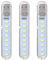 OSALADI 3 Stück Mini USB LED LED-Lampe Lesung Weißes Licht Tragbare USB-Laptop für Laptop-Tastatur Power Bank Tragbare Nachtlicht
