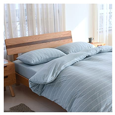 MZP Bettwäsche 150x200/200x230/220x240cm Jersey 100% Baumwolle Bettbezug Deckenbezug mit Reißverschluss Wendebettwäsche Set Einzelbett 3teilig Doppelbett 4teilig