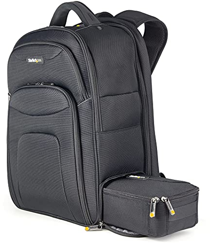 StarTech.com 17.3 Laptop Rucksack mit Abnehmbarer Zubehörtasche - Ergonomischer IT Rucksack für IT Techniker/Profi - Robuster Notebook/Laptop Rucksack - Gepolsterter Business Rucksack (NTBKBAG156)