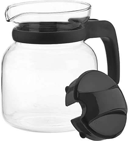 MGE - Kaffeekanne - Universal-Kaffeekanne - Glas-Kaffeemaschine - Thermoglas-Teekanne - Melita-Kanne mit Deckel - Weiß oder Schwarz - 650 ml