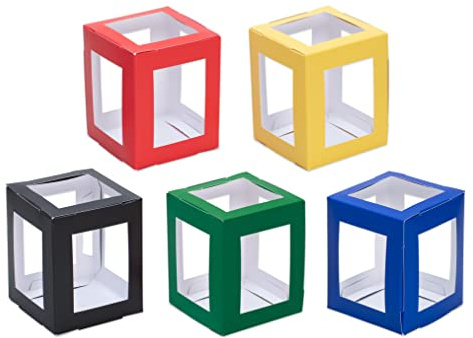 Folia Laternenrohlinge mini, Fotokarton, 400g/m² eckig 5er Sortiment - Martinslaterne