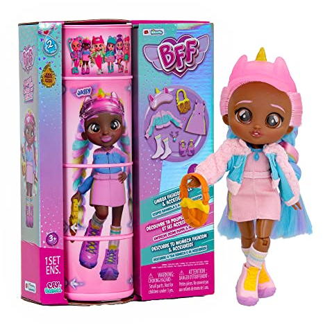 BFF by Cry Babies S2 Jassy Modepuppe zum Sammeln mit Langen Haaren, Stoffkleidung & 9 Accessoires – Spielzeug Geschenk für Mädchen und Jungen ab 5 Jahren