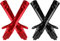 Bencailor 2 Paar Wetlook Handschuhe Glänzende Opernhandschuhe Cosplay Ellbogen Lange Handschuhe für Frauen Mädchen (Schwarz, Rot)