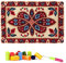 ROCKY&CHAO Knüpfhaken Teppich Kit DIY Teppich Making für Erwachsene Kinder Blumenmuster Knüpfhaken Kreuzstich Teppichherstellung Kissen Nadelarbeit für Anfänger Heimdekoration 50 * 38 cm