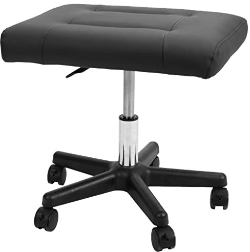 VIVO Repose-pieds mobile avec roulettes, repose-pieds ergonomique à roulettes pour plus de confort au travail, tabouret de bureau d'ordinateur réglable en hauteur avec rembourrage épais, siège de