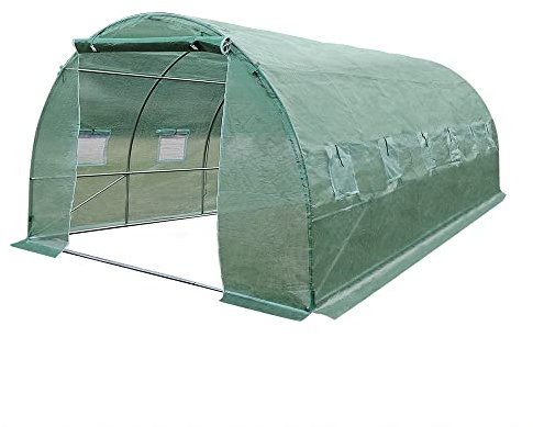 Panana Walk-in Greenhouse Galvanised Frame Polly Tunnel Patio Garden Outdoor Polytunnel 2M/3M/4M/6M (6x3x2m)