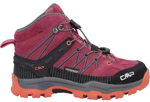 CMP Unisex Kinder Kids Rigel Mid Trekking Shoes WpTrekking-Schuhe | Clima Protect, rockene Füße, atmungsaktiv, griffige Sohle, schnelles Schnüren, stabiler Knöchelhalt, Lederschuhe, Outdoor
