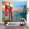 CHENGOR Jesus Kreuz Ostern Wandteppich Christus Kreuzigung He is Risen Glaube Gott Gospel Wandbehang Wandteppich Wohnzimmer Schlafzimmer Wohnheim Hintergrund 200 x 150 cm