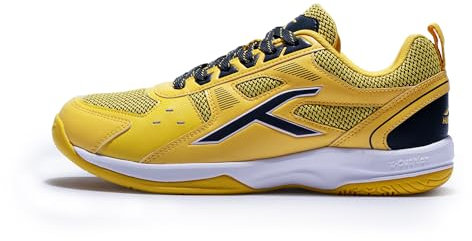 HUNDRED Raze Badmintonschuhe (abriebfest) | auch perfekt für Squash, Tischtennis, Volleyball, Basketball & Indoor-Sportarten | leicht & strapazierfähig | X-Cushion Active Grip Sohle,