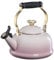 Le Creuset Enamel On Steel Whistling Tea Kettle w/Figural Heart Knob, Shell Pink
