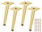 sourcing map 4 Stück Möbelfüße Metall Konisch Möbelbeine Kegel Ersatz Möbelbeine mit Schrauben für Sofas Tische Schränke Stühle (20cm Höhe, Gold)