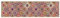 vidaXL Teppich, Waschbar Bodenteppich mit auffälligem Muster, Wohnzimmerteppich rutschfest Pflegeleicht, Kurzflor Matte Vorleger, Mehrfarbig 80x300cm